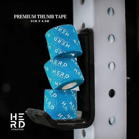 2" Premium 3 Pack Athletic Weightlifting Thumb Tape for Olympic Weight Lift, Cross Training & Lifting, Deadlift, Powerlifting, Protect Fingers Thumb Hand & Enhance Grip (Blue) in Saudi Arabia