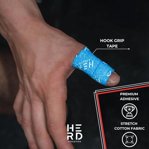2" Premium 3 Pack Athletic Weightlifting Thumb Tape for Olympic Weight Lift, Cross Training & Lifting, Deadlift, Powerlifting, Protect Fingers Thumb Hand & Enhance Grip (Blue) in Saudi Arabia