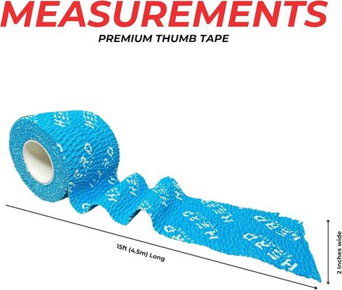 2" Premium 3 Pack Athletic Weightlifting Thumb Tape for Olympic Weight Lift, Cross Training & Lifting, Deadlift, Powerlifting, Protect Fingers Thumb Hand & Enhance Grip (Blue) in Saudi Arabia