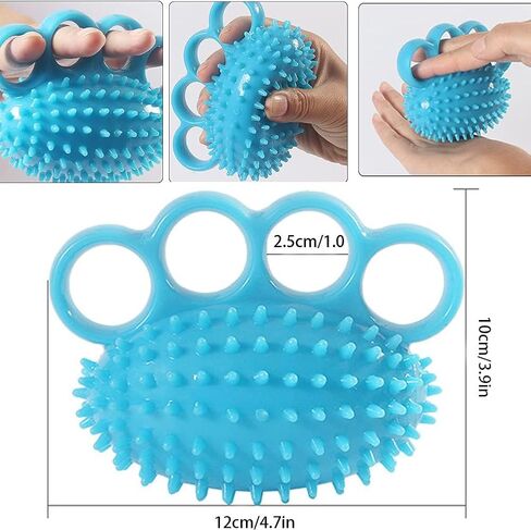 Hand Exerciser Ball and Finger Stretcher, Hand Grip Strengthener Trainer, Squeeze Balls, Wrist Pain Relief (Pink) in Kuwait
