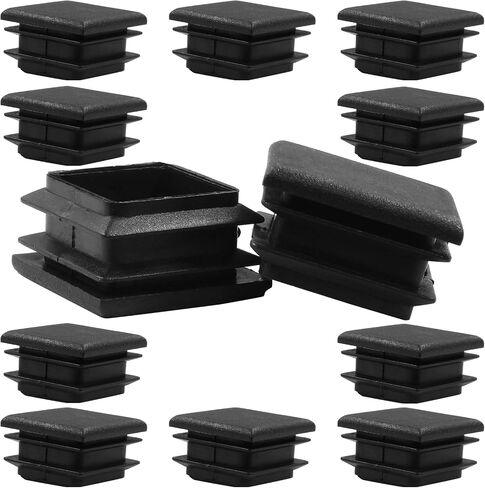 12 Pack 1 Inch (25mm) Square Plastic Plug, Square End Caps, Square Plastic End Caps Tubing Post End Cap for Square Tubing Post, Chairs and Furniture in Kuwait
