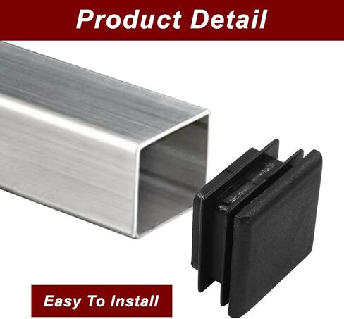 12 Pack 1 Inch (25mm) Square Plastic Plug, Square End Caps, Square Plastic End Caps Tubing Post End Cap for Square Tubing Post, Chairs and Furniture in Kuwait