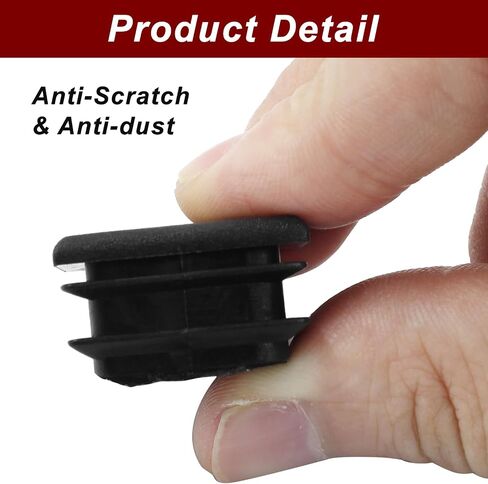 12 Pack 1 Inch (25mm) Square Plastic Plug, Square End Caps, Square Plastic End Caps Tubing Post End Cap for Square Tubing Post, Chairs and Furniture in Kuwait
