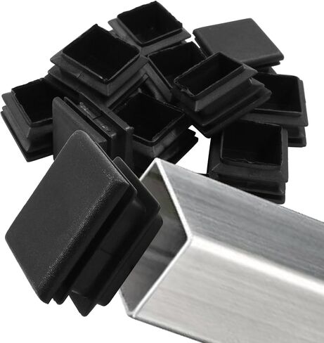 12 Pack 1 Inch (25mm) Square Plastic Plug, Square End Caps, Square Plastic End Caps Tubing Post End Cap for Square Tubing Post, Chairs and Furniture in Kuwait