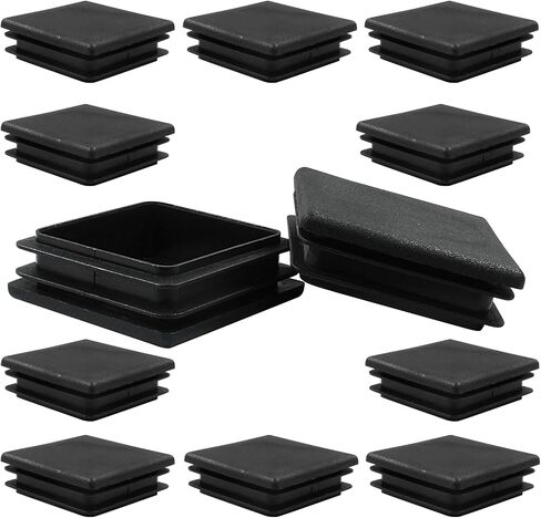 12 Pack 1 Inch (25mm) Square Plastic Plug, Square End Caps, Square Plastic End Caps Tubing Post End Cap for Square Tubing Post, Chairs and Furniture in Kuwait