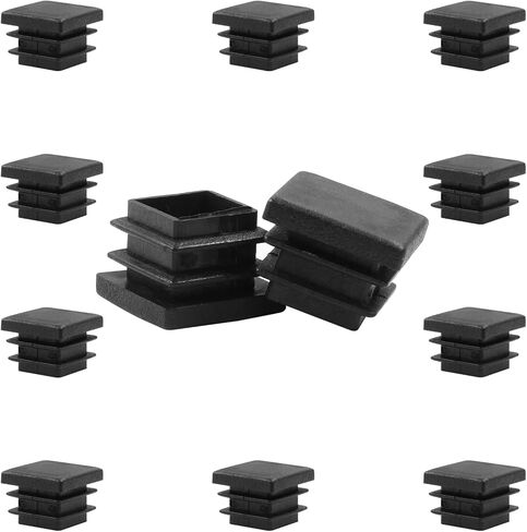 12 Pack 1 Inch (25mm) Square Plastic Plug, Square End Caps, Square Plastic End Caps Tubing Post End Cap for Square Tubing Post, Chairs and Furniture in Kuwait
