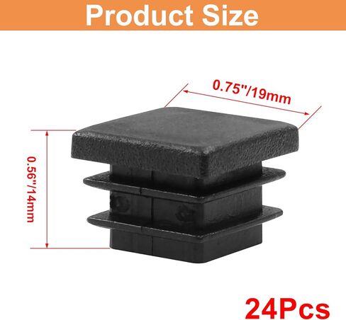 12 Pack 1 Inch (25mm) Square Plastic Plug, Square End Caps, Square Plastic End Caps Tubing Post End Cap for Square Tubing Post, Chairs and Furniture in Kuwait
