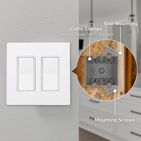 Maxxima 1 Gang 18 cu. in. PVC New Construction Electrical Switch and Outlet Junction Box, New Work Non-Metallic Electrical J-Box w/Nail, ETL Listed, 2 Hour Fire Rating, Gray, 10-Pack in Saudi Arabia