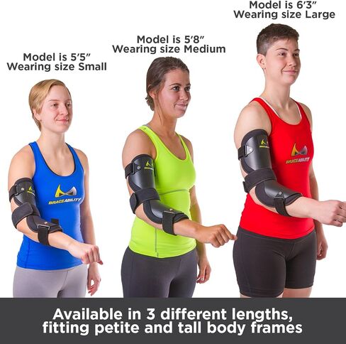 BraceAbility Cubital Tunnel Syndrome Elbow Brace | Splint to Treat Pain from Ulnar Nerve Entrapment, Hyperextended Elbow Prevention and Post Surgery Arm Immobilizer - M (MEDIUM/LARGE) in Kuwait