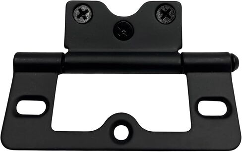 6 Pack Non-Mortise Door Hinges, 3" x 1.4" Stainless Steel Closet Door Hinges Heavy Duty Chest Hinges Bifold Door Hinges with Mounting Screws(Black) in Saudi Arabia