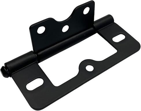 6 Pack Non-Mortise Door Hinges, 3" x 1.4" Stainless Steel Closet Door Hinges Heavy Duty Chest Hinges Bifold Door Hinges with Mounting Screws(Black) in Saudi Arabia