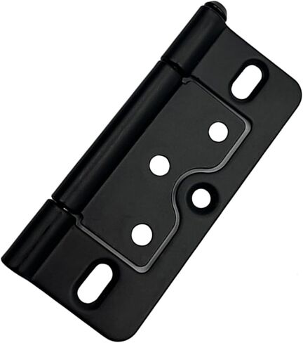 6 Pack Non-Mortise Door Hinges, 3" x 1.4" Stainless Steel Closet Door Hinges Heavy Duty Chest Hinges Bifold Door Hinges with Mounting Screws(Black) in Saudi Arabia