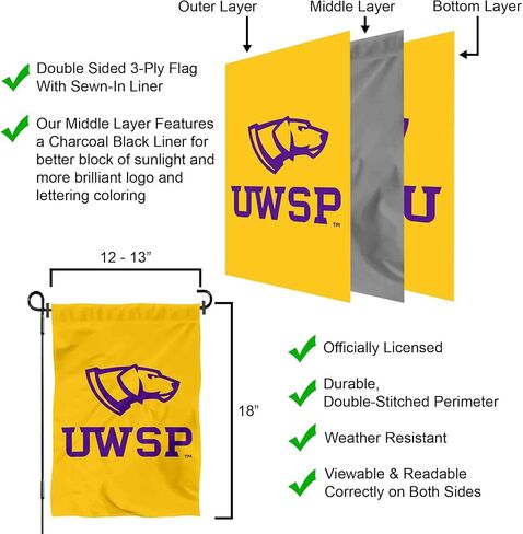 شركة College Flags & Banners Co. علم حديقة UW Stephens Point Pointers in Saudi Arabia