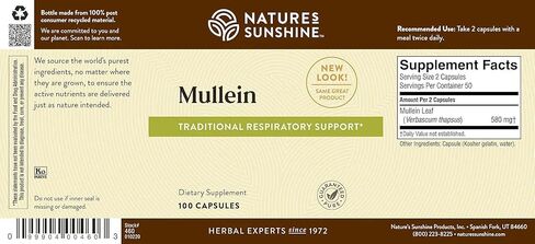 Nature's Sunshine Mullein، 100 كبسولة in Kuwait
