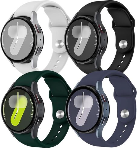 Sport Bands for Samsung Galaxy Watch 6/5/4 Band 40mm 44mm/Watch 6 Classic 47mm 43mm/Watch 4 Classic 46mm 42mm Women/Men,Silicone Strap for Samsung Watch 5 Pro 45mm,No Gap replacement Wristband in Kuwait