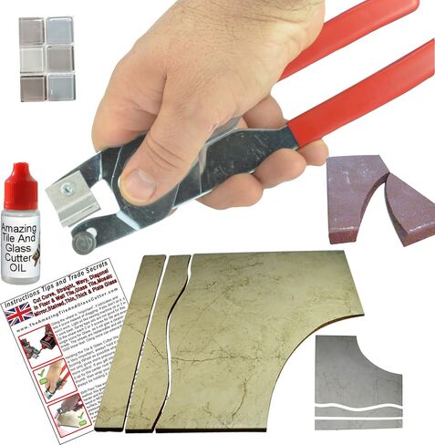 Tile Cutter Hand Tool Cut Floor Tile Glass Tile Cut Tiles Straight or Quarter Curve Manual Tile Cutter Tool for Cutting Wall Tile Porcelain Tile and Glass Tile Faster and Cleaner than a Wet Tile saw in Kuwait