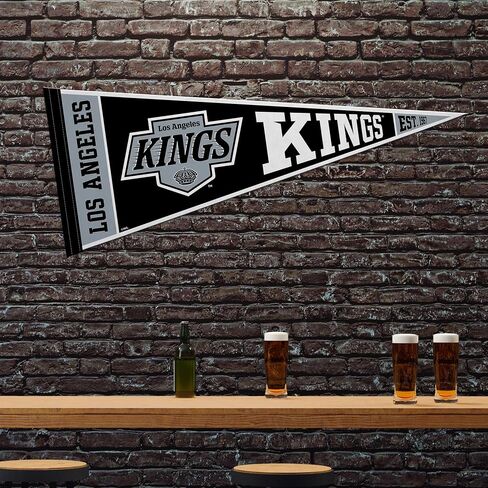 Rico Industries NHL Hockey Los Angeles Kings Rally 12" x 30" Felt Wall Décor Pennant - Great for Home/Bed Room/Man Cave Décor in Saudi Arabia