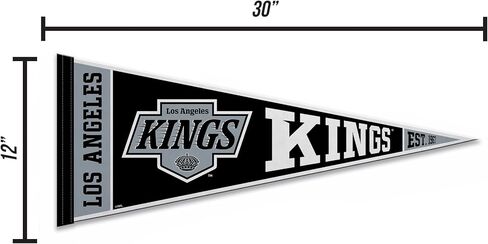 Rico Industries NHL Hockey Los Angeles Kings Rally 12" x 30" Felt Wall Décor Pennant - Great for Home/Bed Room/Man Cave Décor in Saudi Arabia