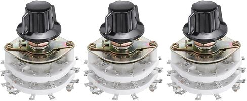 MECCANIXITY 4P4T Rotary Switch 4 Pole 4 Position Band Selector 2 Deck for TV Radio Home Machine 3 Pcs in Saudi Arabia