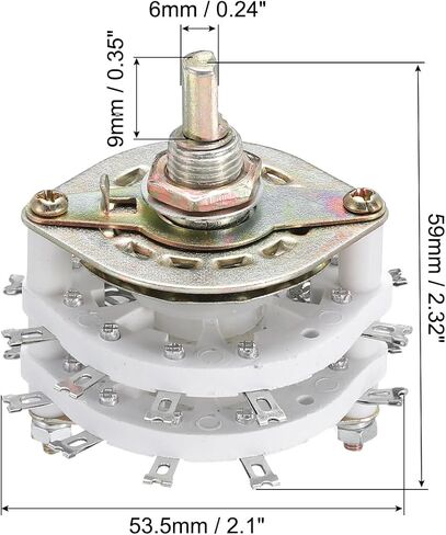 MECCANIXITY 4P4T Rotary Switch 4 Pole 4 Position Band Selector 2 Deck for TV Radio Home Machine 3 Pcs in Saudi Arabia