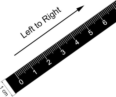 uxcell Adhesive Backed Tape Measure 100cm Left to Right Read Measuring Tapes Stick on Workbench Ruler (Black) in Saudi Arabia