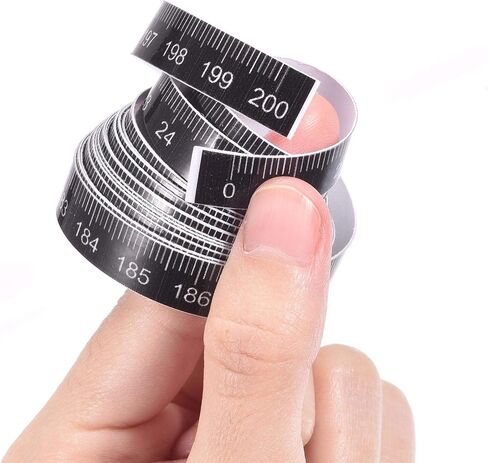 uxcell Adhesive Backed Tape Measure 100cm Left to Right Read Measuring Tapes Stick on Workbench Ruler (Black) in Saudi Arabia