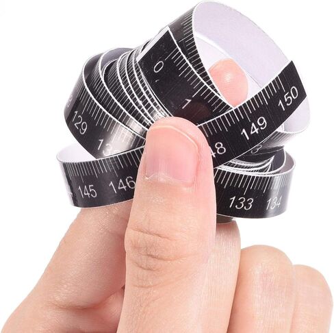 uxcell Adhesive Backed Tape Measure 100cm Left to Right Read Measuring Tapes Stick on Workbench Ruler (Black) in Saudi Arabia