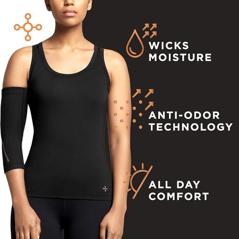 Tommie Copper Performance Compression Elbow Sleeve, Men & Women, UPF 50 Sleeve for Tennis Elbow & Golfers Elbow Relief in Kuwait
