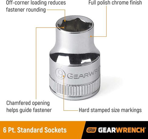 GEARWRENCH 3/8" Drive Standard Metric Socket 13mm, 6 Point - 80381 in Saudi Arabia