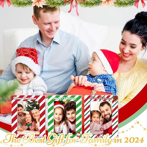 Qunclay 3 Pcs 2024 Christmas Picture Frame Christmas Photo Frame Ornaments 4x6 Inch Wooden Frame Ornaments Gift for Christmas Home Table Decorative Xmas Holiday Gift in Saudi Arabia