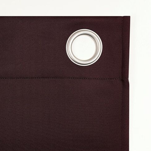 زوج ستائر Sun Zero Soho مكون من قطعتين لتوفير الطاقة وتقليل الضوضاء، مقاس 137 سم × 96 سم، أحمر ميرلوت in Kuwait