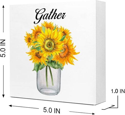 Summer Desk Decor,Sunflower Gnome on Retro Green Truck Wooden Plaque Sign Desk Decor,Rustic Floral Gnome Wood Block Sign Desk Decorations for Summer Home Living Room Office Garden Shelf Table Decor in Kuwait