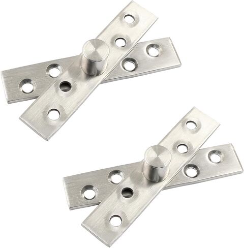 2pcs Center Pivot Hinge, Heavy Duty Pivot Hinge, 360 Rotating Hidden Door Hinges, Stainless Steel Hinges Up Down Shaft with Fixing Screws (100mm X 25mm) in Kuwait