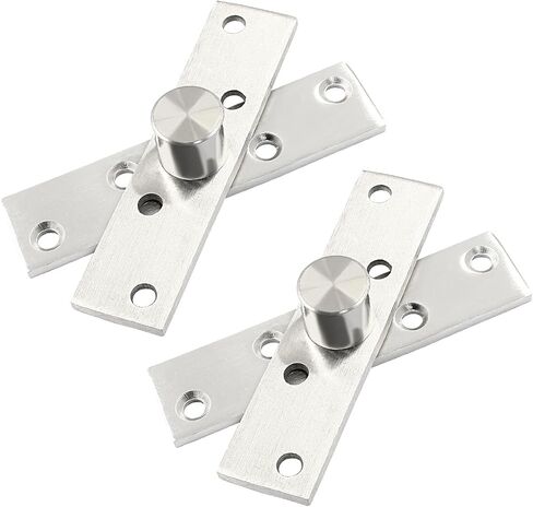 2pcs Center Pivot Hinge, Heavy Duty Pivot Hinge, 360 Rotating Hidden Door Hinges, Stainless Steel Hinges Up Down Shaft with Fixing Screws (100mm X 25mm) in Kuwait
