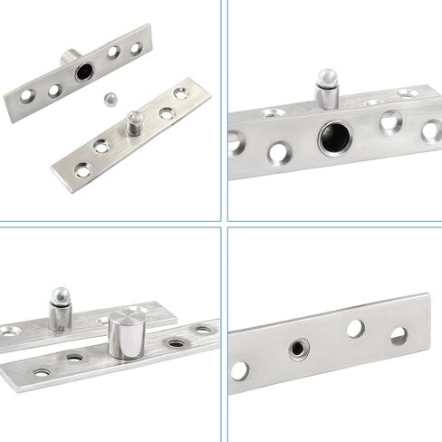 2pcs Center Pivot Hinge, Heavy Duty Pivot Hinge, 360 Rotating Hidden Door Hinges, Stainless Steel Hinges Up Down Shaft with Fixing Screws (100mm X 25mm) in Kuwait