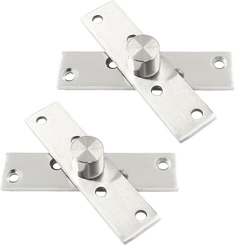 2pcs Center Pivot Hinge, Heavy Duty Pivot Hinge, 360 Rotating Hidden Door Hinges, Stainless Steel Hinges Up Down Shaft with Fixing Screws (100mm X 25mm) in Kuwait