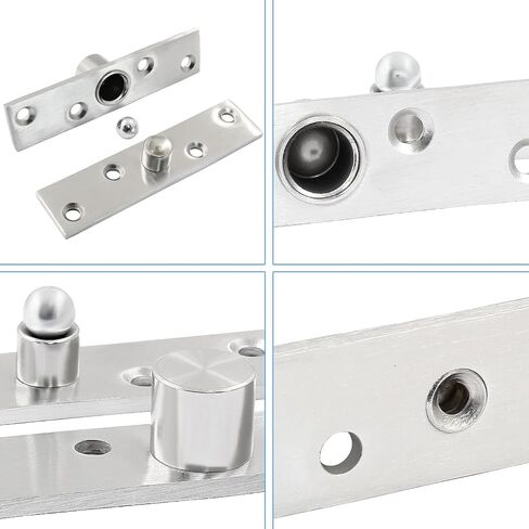 2pcs Center Pivot Hinge, Heavy Duty Pivot Hinge, 360 Rotating Hidden Door Hinges, Stainless Steel Hinges Up Down Shaft with Fixing Screws (100mm X 25mm) in Kuwait