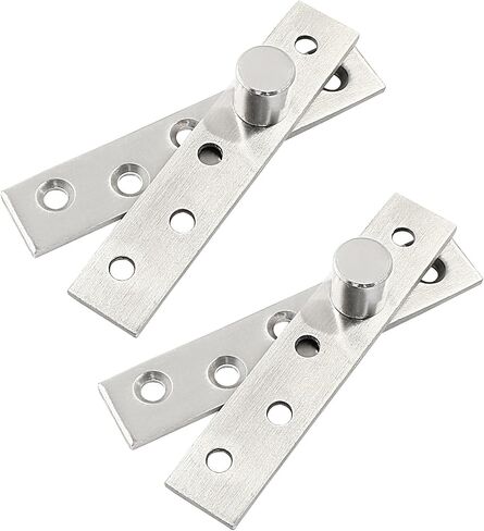 2pcs Center Pivot Hinge, Heavy Duty Pivot Hinge, 360 Rotating Hidden Door Hinges, Stainless Steel Hinges Up Down Shaft with Fixing Screws (100mm X 25mm) in Kuwait