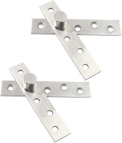 2pcs Center Pivot Hinge, Heavy Duty Pivot Hinge, 360 Rotating Hidden Door Hinges, Stainless Steel Hinges Up Down Shaft with Fixing Screws (100mm X 25mm) in Kuwait