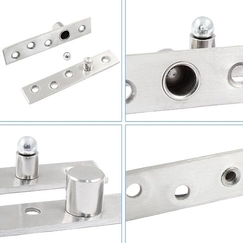 2pcs Center Pivot Hinge, Heavy Duty Pivot Hinge, 360 Rotating Hidden Door Hinges, Stainless Steel Hinges Up Down Shaft with Fixing Screws (100mm X 25mm) in Kuwait