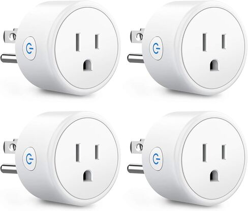 Aoycocr Smart Plugs That Work with Alexa Echo Google Home for Voice Control, Smart Home Mini WiFi Outlet with Timer Remote Control Function, No Hub Required, ETL FCC Listed 4 Pack, 2.4GHz Network in Saudi Arabia