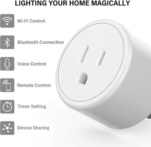 Aoycocr Smart Plugs That Work with Alexa Echo Google Home for Voice Control, Smart Home Mini WiFi Outlet with Timer Remote Control Function, No Hub Required, ETL FCC Listed 4 Pack, 2.4GHz Network in Saudi Arabia