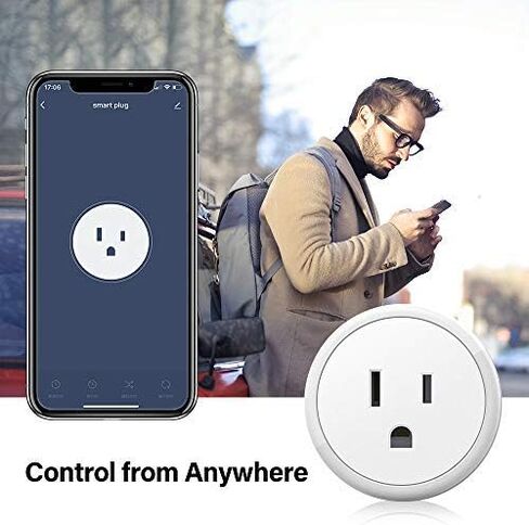 Aoycocr Smart Plugs That Work with Alexa Echo Google Home for Voice Control, Smart Home Mini WiFi Outlet with Timer Remote Control Function, No Hub Required, ETL FCC Listed 4 Pack, 2.4GHz Network in Saudi Arabia