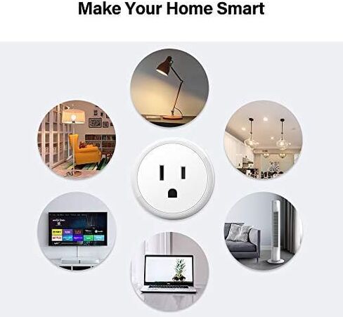 Aoycocr Smart Plugs That Work with Alexa Echo Google Home for Voice Control, Smart Home Mini WiFi Outlet with Timer Remote Control Function, No Hub Required, ETL FCC Listed 4 Pack, 2.4GHz Network in Saudi Arabia