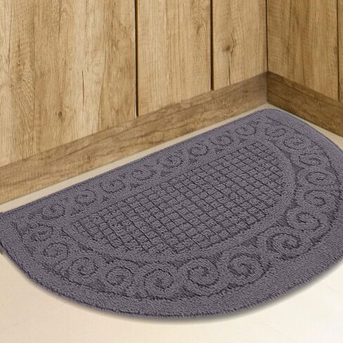 Kitchen Rugs for Floor 2 Piece 18"X30", Non Skid Washable Kitchen Mats Set, Absorbent Standing Rug, Throw Rug,Half Circle Carpet for Christmas Holiday Xmas Sink,Laundry Room Area,Red in Saudi Arabia
