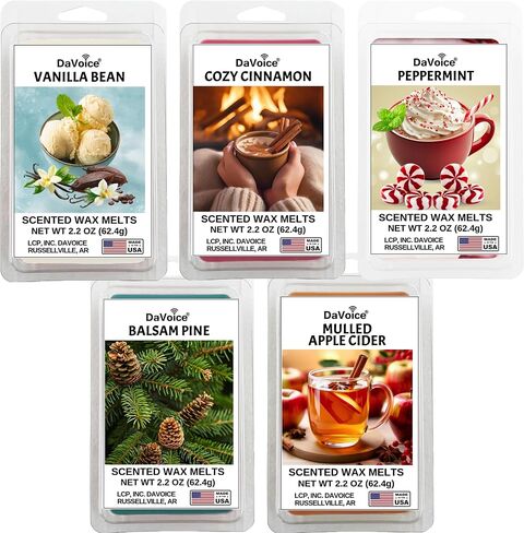 USA Made Christmas Wax Melts Strong Scented Soy Wax Cubes for Warmers | Holiday Scents: Apple Cider Wax Melts, Mulled Cider Wax Melts | Long Lasting Winter Wax Melts (Mulled Apple Cider) in Saudi Arabia