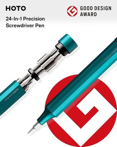 HOTO 24 in 1 Multi Bit Mini Screwdriver Set Magnetic, Manual Precision Screwdriver Set, EDC Pen Screwdriver for Eyeglasses, Electronics, Watches, Phones, Laptops, Cameras, Dark Turquoise in Saudi Arabia