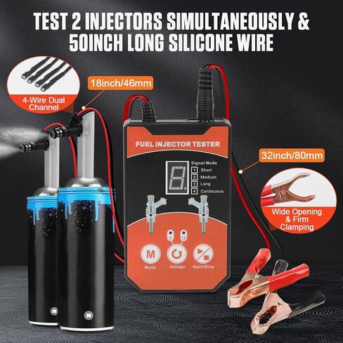 Fuel Injector Tester Cleaner Tool Kit High & Low Pressure Fuel Injector Cleaner 5 Pulse Modes Injector Tester DIY Cleaning Tools for All 12V/70V/120V EFI/GDI/PFI/FSI/Peizo Gasoline & Diesel injectors in Saudi Arabia