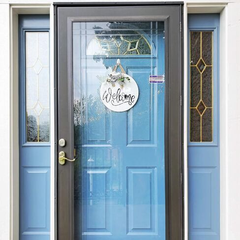 Happy Naya Welcome Sign For Front Door Decor- Front Porch Decor_ Farmhouse welcome wreaths for front door sign -12x12 wooden welcome door sign- House warming presents for New Home. in Saudi Arabia