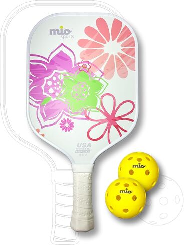 Kid's Pickleball Set (Ages 8-12), USAPA Approved Kid's Pickleball Paddle with Textured Surface for Better Controls and Smaller Balls for Optimal Sweet Spot. in Saudi Arabia
